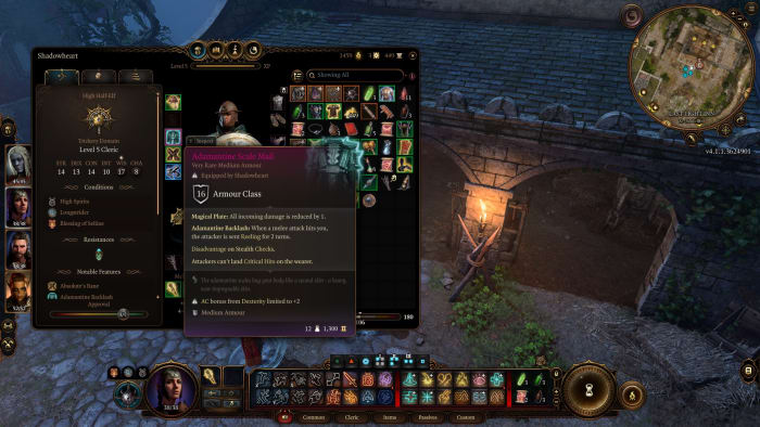 Baldur's Gate 3 Adamantine Scale Mail screenshot.